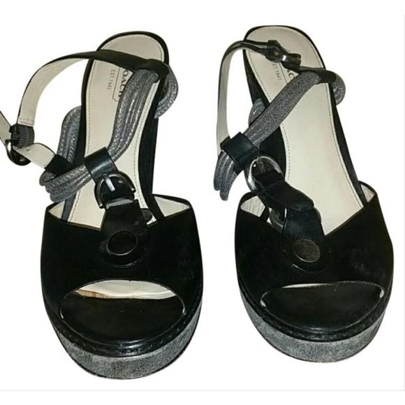 Coach a3420 Tammy vachetta black 9 M Shoes - Picture 1 of 7